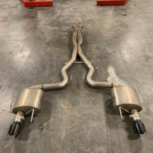 2015-2017 Mustang GT Corsa Xtreme Catback with Double X Pipe and Black Tips