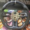 2018+ Mustang Dyna performance Custom blue carbon fiber Alcantara steering wheel with white stitching