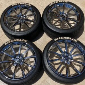 Mustang Shelby GT500 super snake chrome wheels with Michelin Pilot Sport A/S 3 Tires