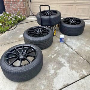 Ford Mustang GT350 style wheels and continental pro contact sports tires
